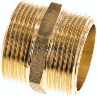 Doppelnippel G 1-1/4"-G 1-1/4", Messing/Rotguss