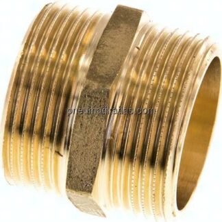 Doppelnippel G 1-1/4"-G 1-1/4", Messing/Rotguss