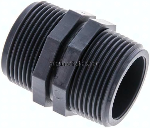 Doppelnippel G 1-1/4"-G 1-1/4", Polypropylen