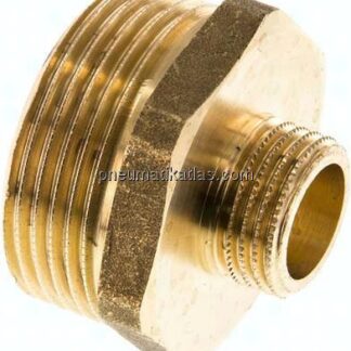 Doppelnippel G 1-1/4"-G 1/2", Messing/Rotguss