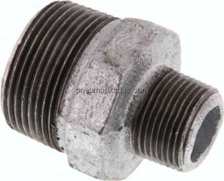 Doppelnippel R 1-1/4"-R 3/4", Temperguss verzinkt