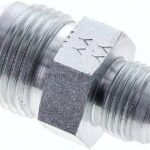 Doppelnippel UN 1-1/16"-12(JIC)-UNF 7/8"-14(JIC), Stahl verzinkt