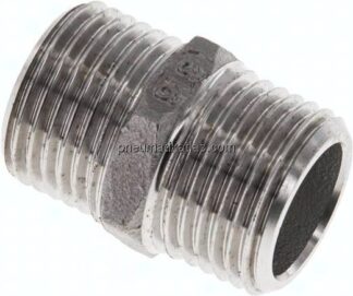 Doppelnippel, G 1/2"-G 1/2", flach dichtend, 1.4408