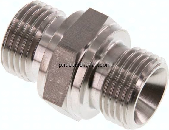Hydraulik-Doppelnippel G 1/2"-G 1/2", 1.4571