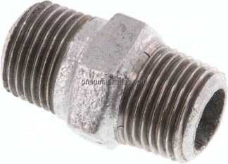 Doppelnippel R 1/2"-R 1/2", Temperguss verzinkt