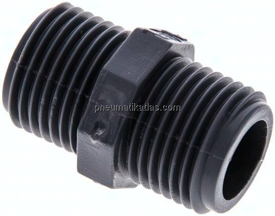 Doppelnippel G 1/2"-G 1/2", Polypropylen
