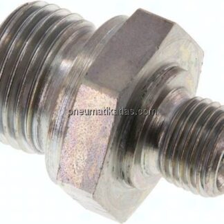 Hydraulik-Doppelnippel G 1/2"-G 1/4", Stahl verzinkt