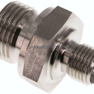 Hydraulik-Doppelnippel G 1/2"-G 1/4", 1.4571