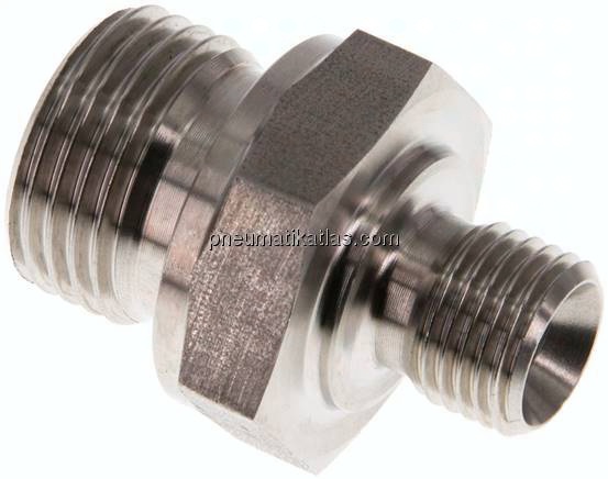 Hydraulik-Doppelnippel G 1/2"-G 1/4", 1.4571