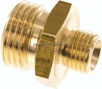 Doppelnippel G 1/2"-G 1/4", Messing/Rotguss