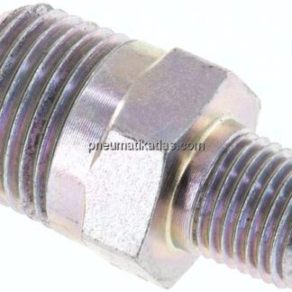Doppelnippel NPT 1/2"-NPT 1/4", Stahl verzinkt