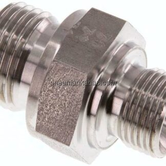 Hydraulik-Doppelnippel G 1/2"-G 3/8", 1.4571