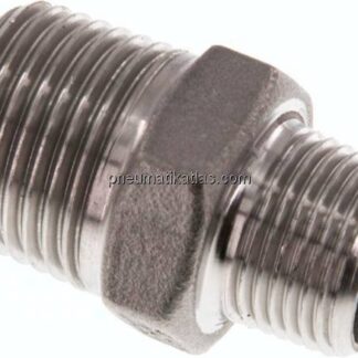 Doppelnippel R 1/2"-R 3/8", 1.4408