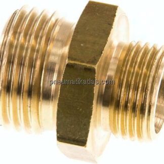 Doppelnippel G 1/2"-G 3/8", Messing/Rotguss