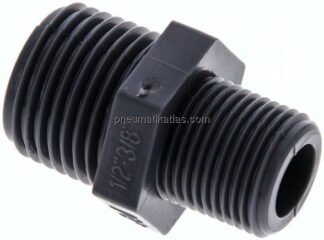 Doppelnippel G 1/2"-G 3/8", Polypropylen