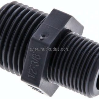Doppelnippel G 1/2"-G 3/8", Polypropylen