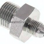Doppelnippel G 1/2"-UNF 1/2"-20(JIC), Stahl verzinkt
