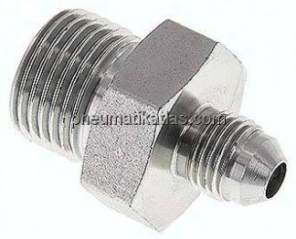 Doppelnippel G 1/2"-UNF 1/2"-20(JIC), Stahl verzinkt