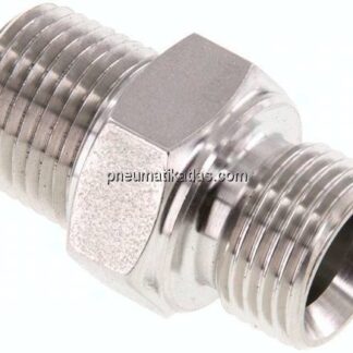 Doppelnippel G 1/2"-NPT 1/2", 1.4571