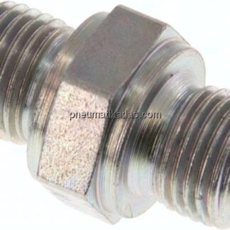 Hydraulik-Doppelnippel G 1/4"-G 1/4", Stahl verzinkt