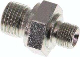 Hydraulik-Doppelnippel G 1/4"-G 1/8", Stahl verzinkt