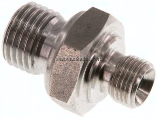 Hydraulik-Doppelnippel G 1/4"-G 1/8", 1.4571
