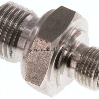 Hydraulik-Doppelnippel G 1/4"-G 1/8", 1.4571