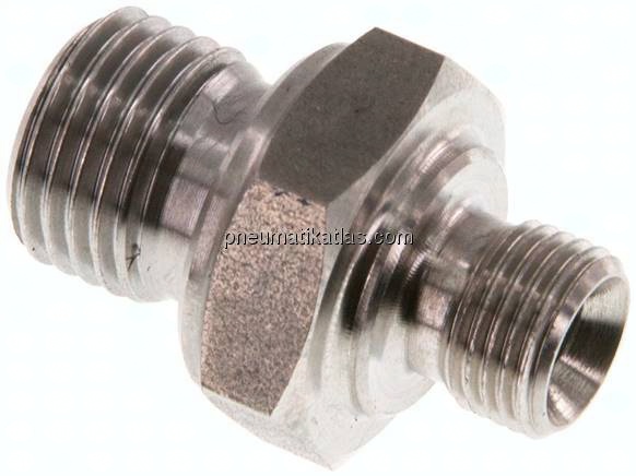 Hydraulik-Doppelnippel G 1/4"-G 1/8", 1.4571