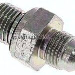 Doppelnippel G 1/4"-UNF 1/2"-20(JIC), Stahl verzinkt