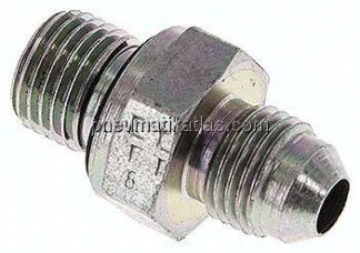 Doppelnippel G 1/4"-UNF 1/2"-20(JIC), Stahl verzinkt