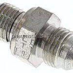 Doppelnippel G 1/4"-UNF 9/16"-18(JIC), Stahl verzinkt