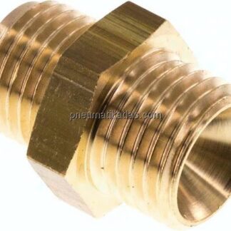 Doppelnippel G 1/4"-M 14x1,5, Messing