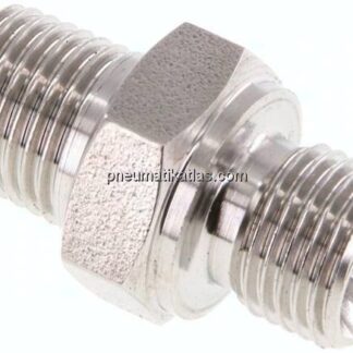 Doppelnippel G 1/4"-NPT 1/4", 1.4571