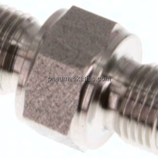 Hydraulik-Doppelnippel G 1/8"-G 1/8", 1.4571