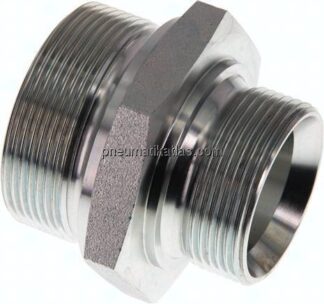 Hydraulik-Doppelnippel G 2"-G 1-1/2", Stahl verzinkt
