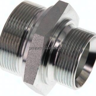 Hydraulik-Doppelnippel G 2"-G 1-1/2", Stahl verzinkt