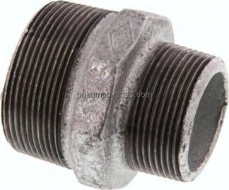 Doppelnippel R 2"-R 1-1/2", Temperguss verzinkt