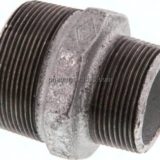 Doppelnippel R 2"-R 1-1/2", Temperguss verzinkt
