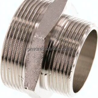 Doppelnippel G 2"-G 1-1/2", Messing vernickelt