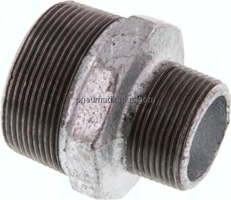 Doppelnippel R 2"-R 1-1/4", Temperguss verzinkt