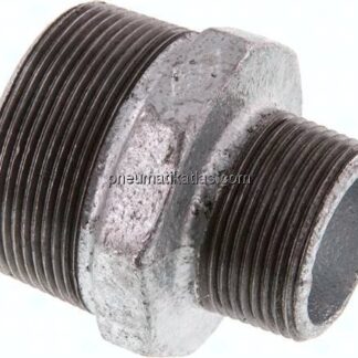 Doppelnippel R 2"-R 1-1/4", Temperguss verzinkt