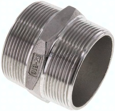 Doppelnippel NPT 2"-NPT 2", 1.4408