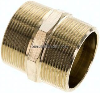 Doppelnippel R 2"-R 2", Messing/Rotguss