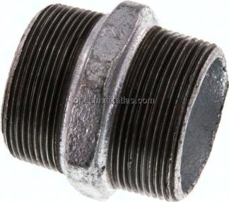 Doppelnippel R 2"-R 2", Temperguss verzinkt