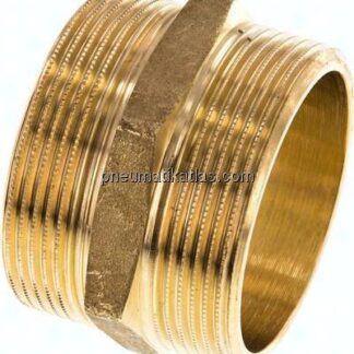 Doppelnippel G 2"-G 2", Messing/Rotguss