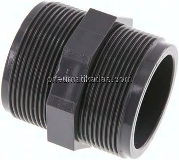 Doppelnippel G 2"-G 2", PVC-U