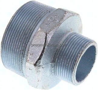 Doppelnippel R 2-1/2"-R 1-1/2", Temperguss verzinkt