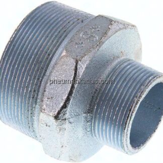 Doppelnippel R 2-1/2"-R 1-1/2", Temperguss verzinkt