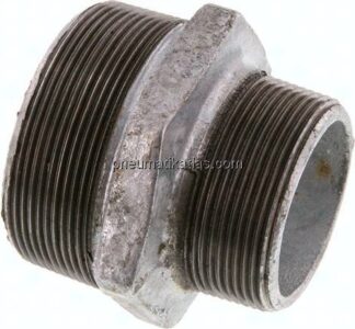 Doppelnippel R 2-1/2"-R 2", Temperguss verzinkt