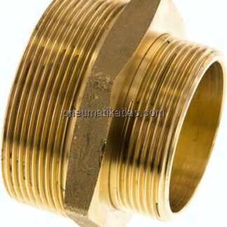 Doppelnippel G 2-1/2"-G 2", Messing/Rotguss